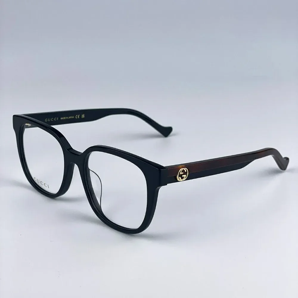 SALE! NEW Gucci GG1305OA 001 Black Havana Rectangle Women Eyeglasses